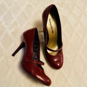 American Eagle Berry Size 10 Mary Jane Heels